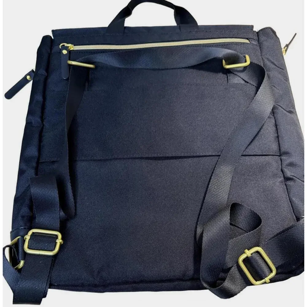 ***Solo New York Austin Hybrid Tote Backpack Black Academia Travel Career
